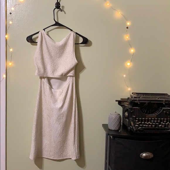 Cream & Gold sparkly Deb Dress - Picture 2 of 3